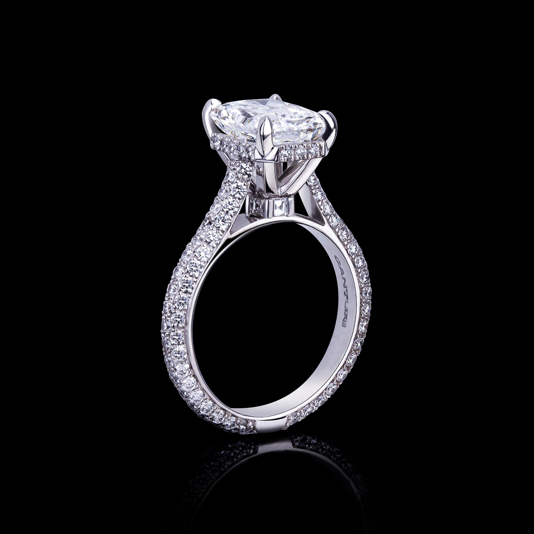 Venus 3.03ct Radiant diamond ring in 18ct white gold by Stefano Canturi