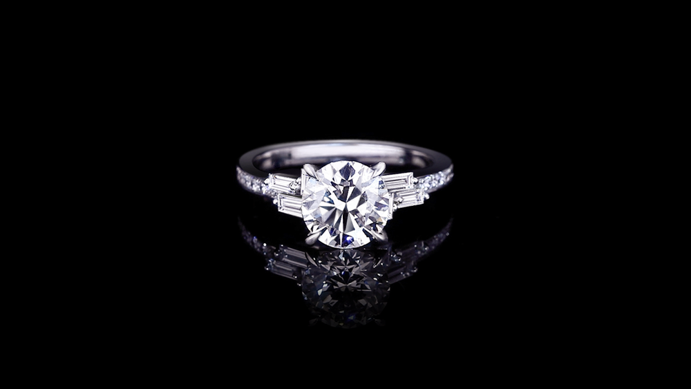 Cubism Upswept 1.83ct Round diamond engagement ring in 18ct white gold by Stefano Canturi