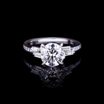 Cubism Upswept 1.83ct Round diamond engagement ring in 18ct white gold by Stefano Canturi