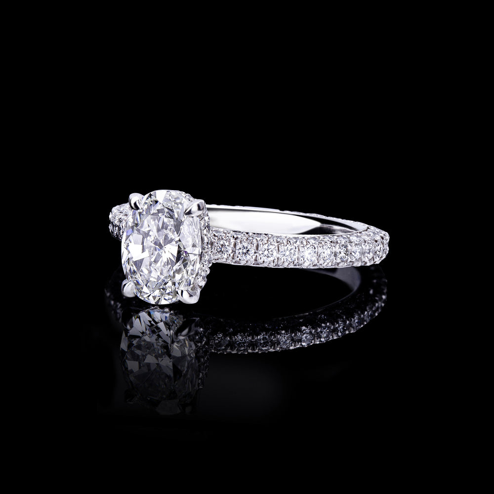 Lumina 1.50ct Oval diamond engagement ring by Stefano Canturi