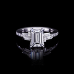Cubism Upswept 1.51ct Emerald diamond engagement ring in 18ct white gold by Stefano Canturi