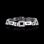 Geometric alternate set diamond bracelet in 18ct white gold by Stefano Canturi