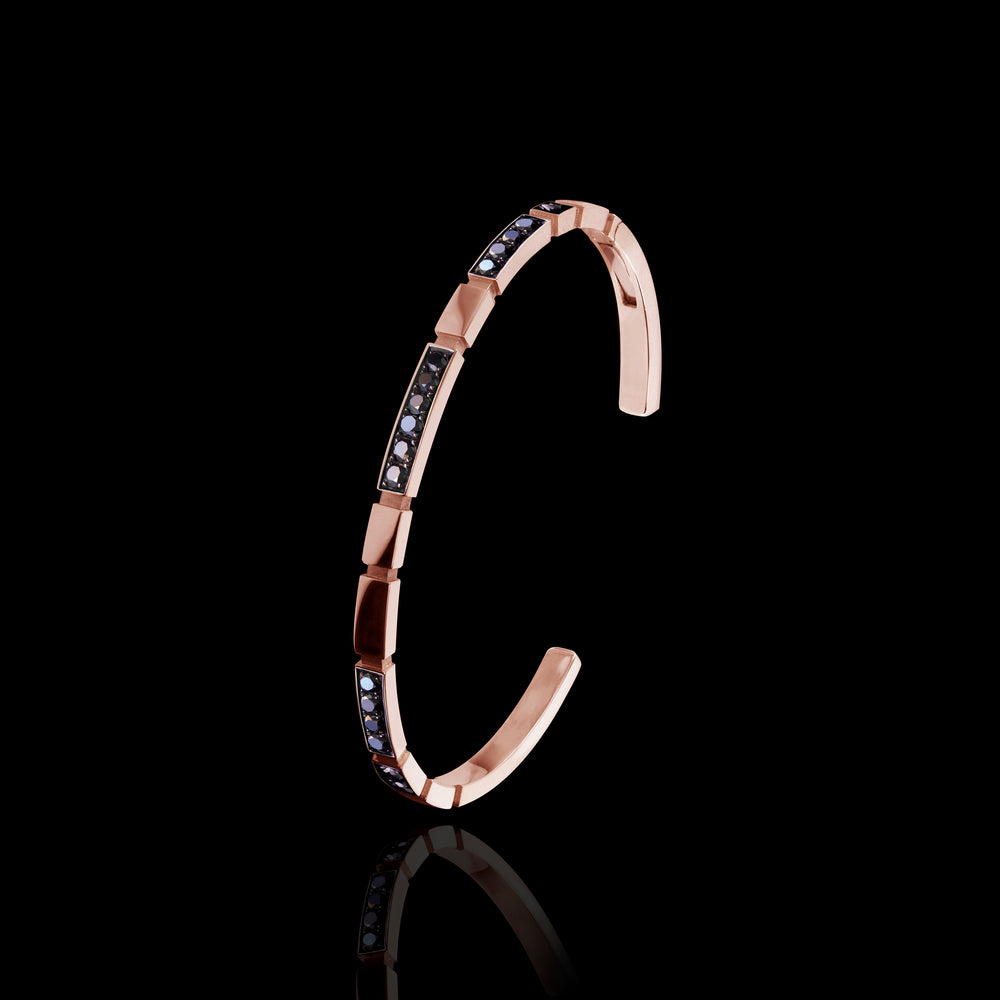 Eternal Mini alternate black diamond bangle by Stefano Canturi