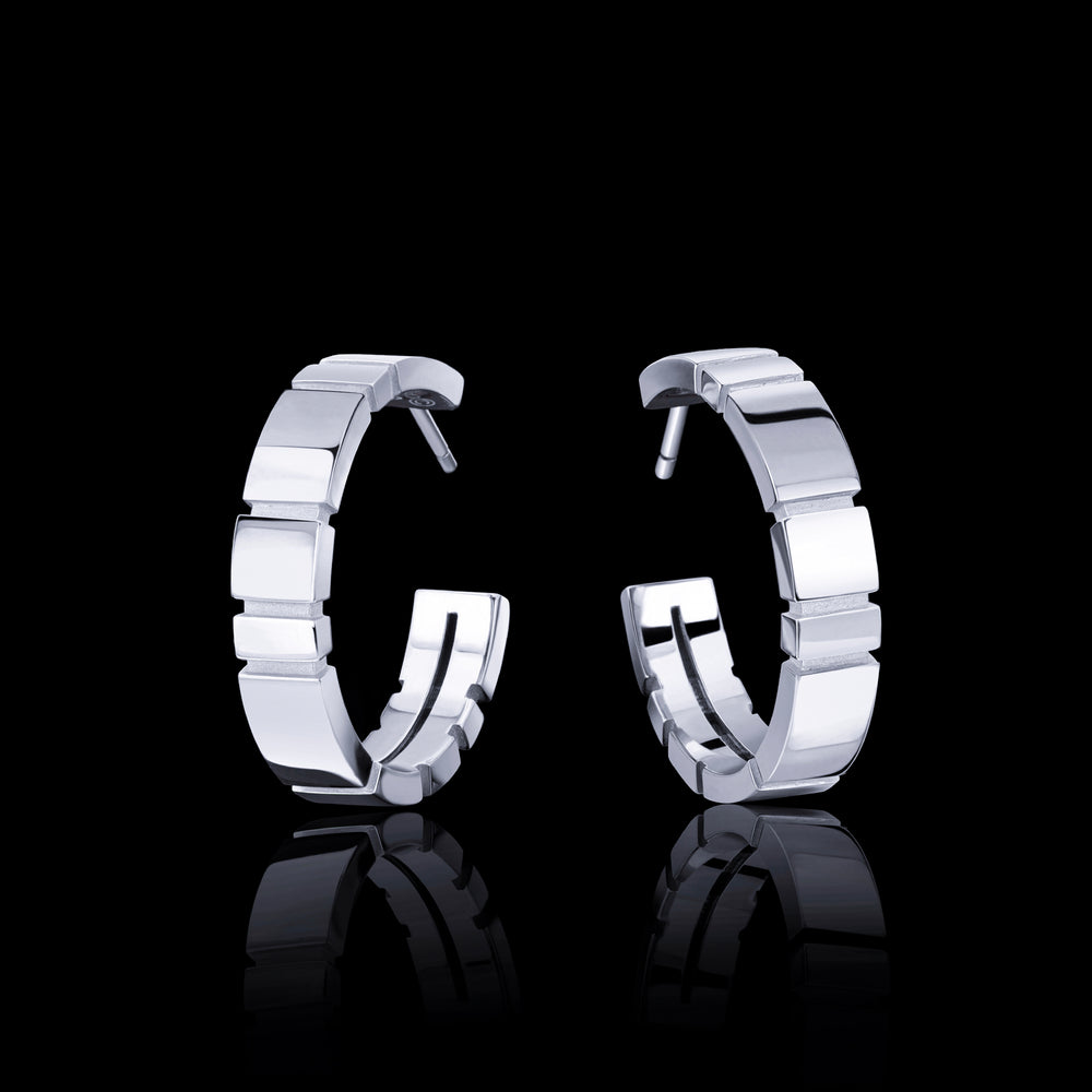 Eternal hoop earrings in 18ct white gold by Stefano Canturi