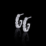 Regina diamond hoop earrings in white gold by Stefano Canturi