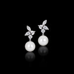 Primavera Australian South Sea pearl and diamond earrings in white gold by Stefano Canturi
