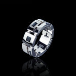 Cubism 7mm stud Australian black sapphire ring by Stefano Canturi