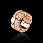 Cubism Pavé 11mm diamond ring in 18ct rose gold by Stefano Canturi