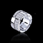 Cubism Pavé 11mm diamond ring in 18ct white gold by Stefano Canturi
