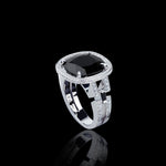 Metropolis Diamond and Australian Black Sapphire Ring (Cushion cut) by Stefano Canturi