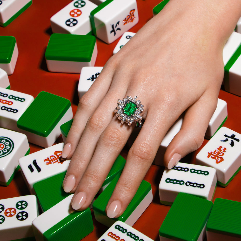 Stella diamond and 2.64ct Zambian emerald set in 18ct white gold by Stefano Canturi