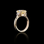 Trilogy 3.14ct Fancy yellow radiant cut diamond ring set in 18ct yellow gold by Stefano Canturi