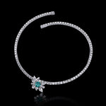 Primavera diamonds and Paraiba tourmaline necklace set in 18ct white gold by Stefano Canturi