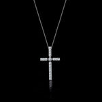 Regina large diamond cross set in 18c white gold by Stefano Canturi