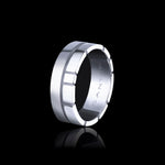 Eternal double band ring set in 18ct white gold by Stefano Canturi