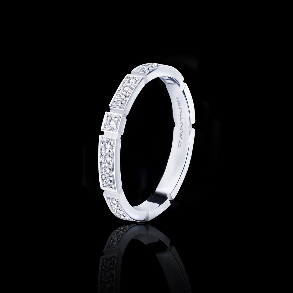 Eternal 2.5mm diamond ring set in 18ct white gold by Stefano Canturi
