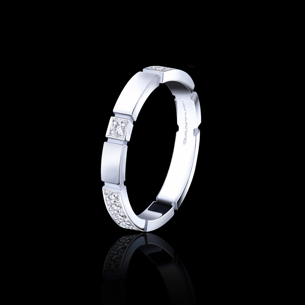 Eternal alternate set 2.5mm diamond ring set in 18ct white gold by Stefano Canturi