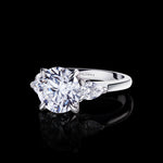 Trilogy 3.70ct round diamond engagement ring with pear shape diamonds set in 18ct white gold by Stefano Canturi
