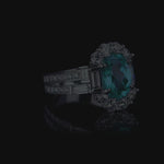 Cubism Renaissance 2.62ct oval paraiba tourmaline gemstone ring set in 18ct white gold by Stefano Canturi