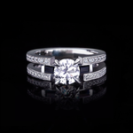 Metropolis 1.01ct Round diamond engagement ring set n 18ct white gold by Stefano Canturi