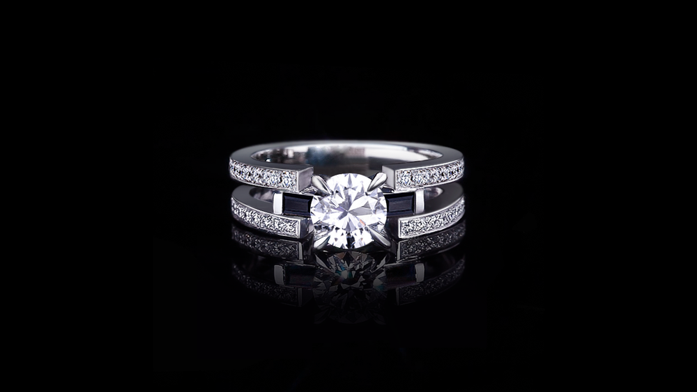 Metropolis 1.01ct Round diamond engagement ring set n 18ct white gold by Stefano Canturi