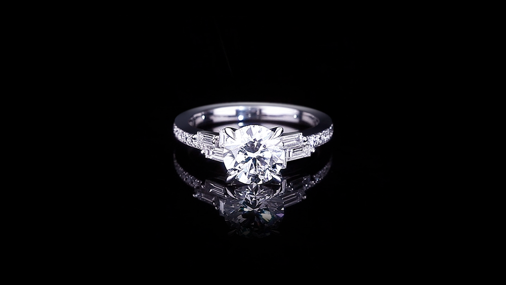 Cubism Upswept 1.50ct Round Diamond Engagement Ring in 18ct white gold by Stefano Canturi