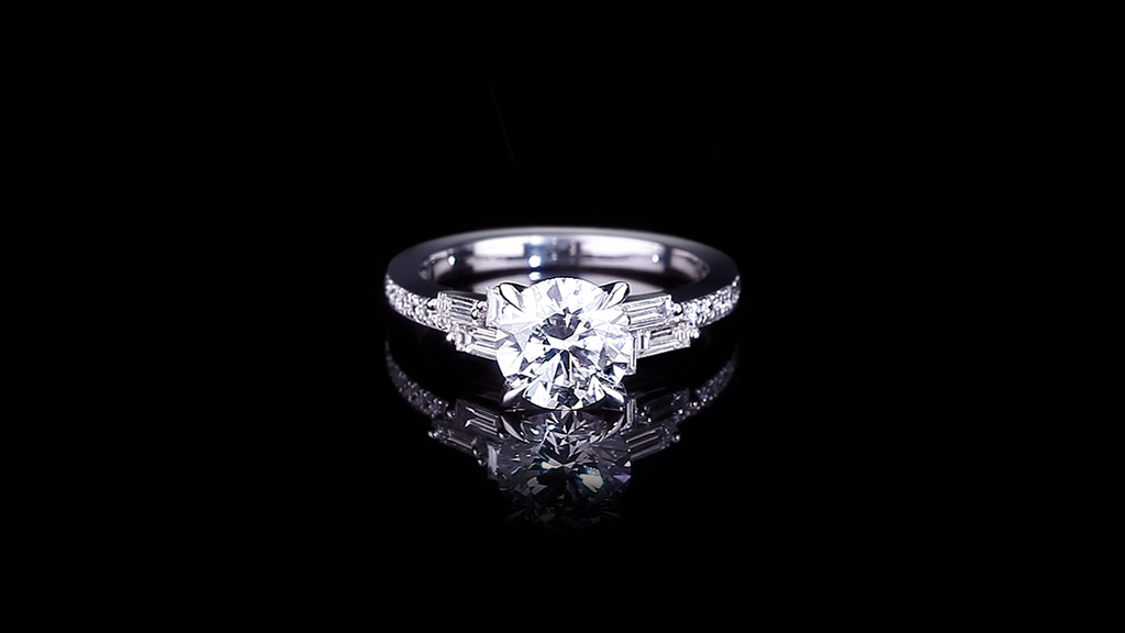 Cubism Upswept 1.50ct Round Diamond Engagement Ring in 18ct white gold by Stefano Canturi