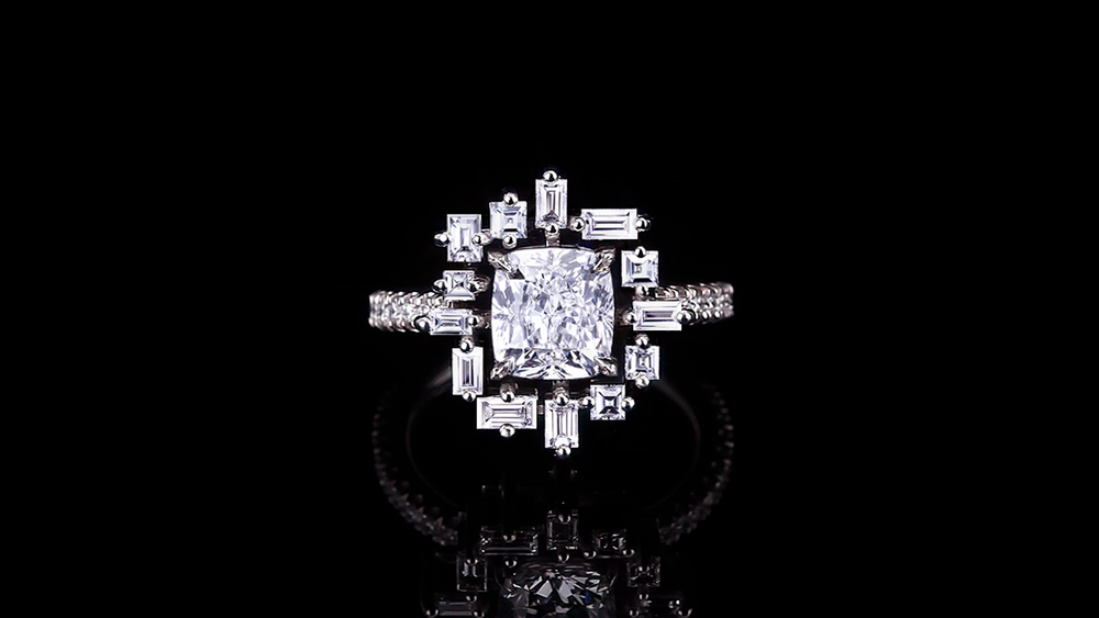 Stella 2.01ct Cushion Diamond Engagement Ring in 18ct white gold by Stefano Canturi