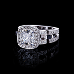 Metropolis 1.50ct Cushion diamond engagement ring in 18ct white gold by Stefano Canturi