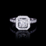Valentina 1.51ct Radiant cut diamond engagement ring in 18ct white gold by Stefano Canturi