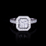 Valentina 1.50ct Radiant Diamond Engagement Ring in 18ct white gold by Stefano Canturi