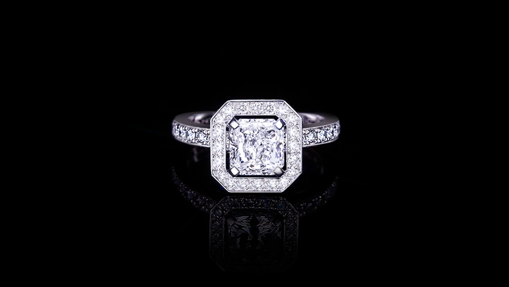 Valentina 1.50ct Radiant Diamond Engagement Ring in 18ct white gold by Stefano Canturi