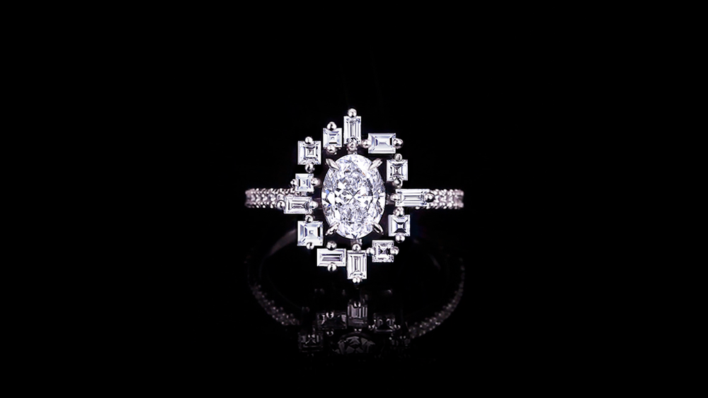 Stella 1.01ct Oval Diamond Engagement Ring in 18ct white gold by Stefano Canturi