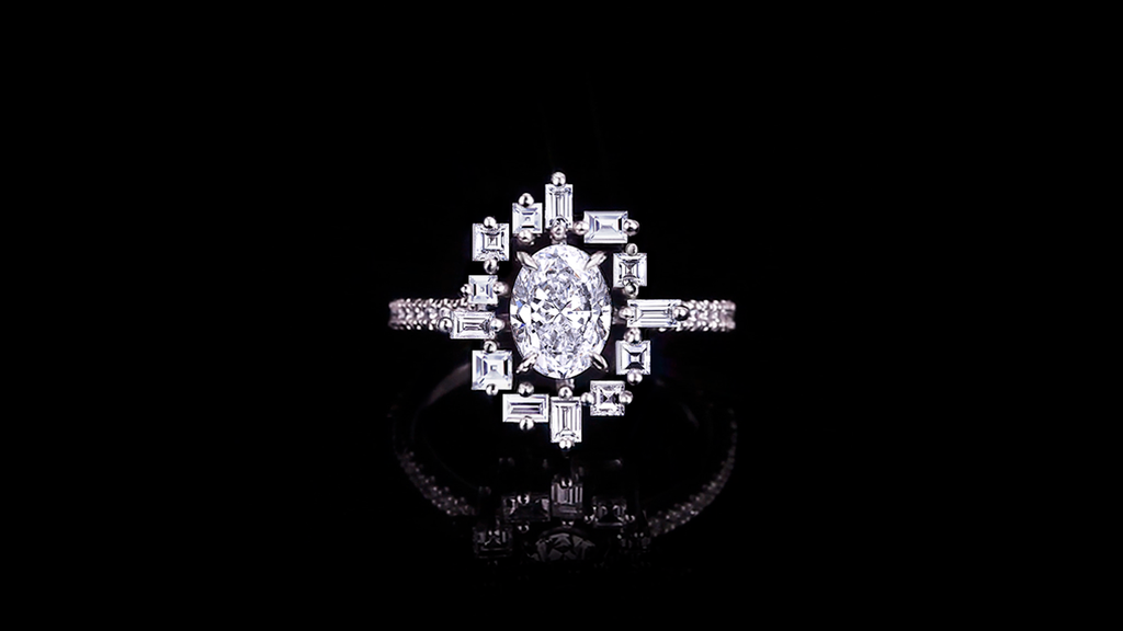 Stella 1.01ct Oval Diamond Engagement Ring in 18ct white gold by Stefano Canturi