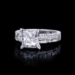 Cubism 2.07ct Princess Cut Diamond Engagement Ring in 18ct white gold