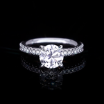 Renaissance 1.50ct Round diamond engagement ring in 18ct white gold by Stefano Canturi