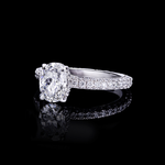 Lumina 1.52ct Oval Diamond Engagement Ring in 18ct white gold by Stefano Canturi