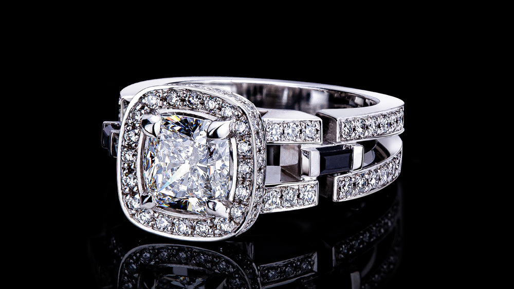 Metropolis 1.22ct Cushion Diamond Engagement Ring 