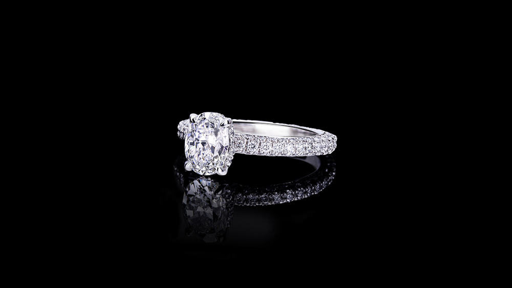 Lumina 1.30ct Oval Diamond Engagement Ring in 18ctt white gold by Stefano Canturi