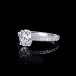 Lumina 1.30ct Oval Diamond Engagement Ring in 18ctt white gold by Stefano Canturi