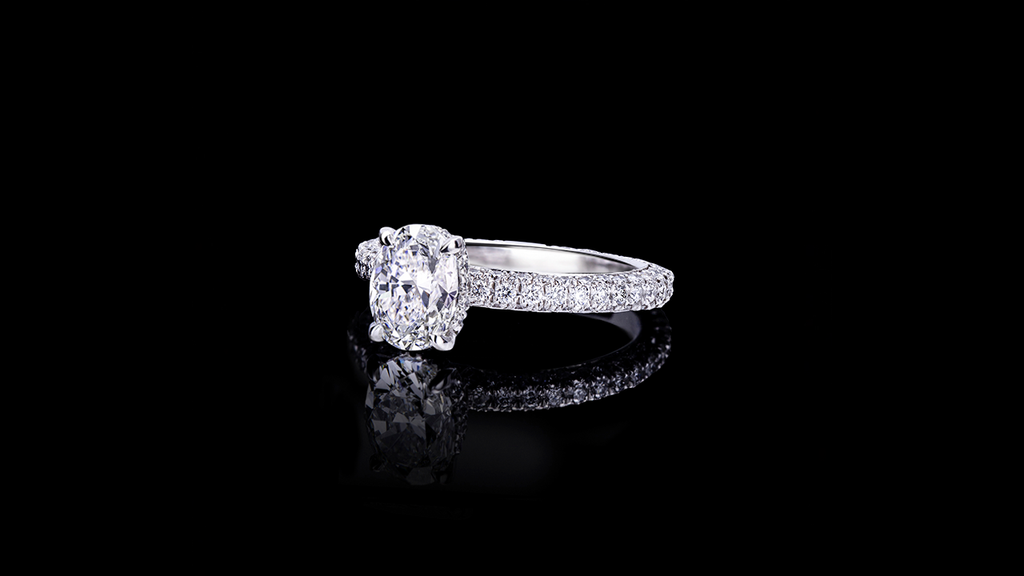 Lumina 1.30ct Oval Diamond Engagement Ring in 18ctt white gold by Stefano Canturi