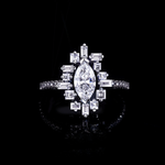 Stella 0.80ct Marquise diamond engagement ring in 18ct white gold by Stefano Canturi