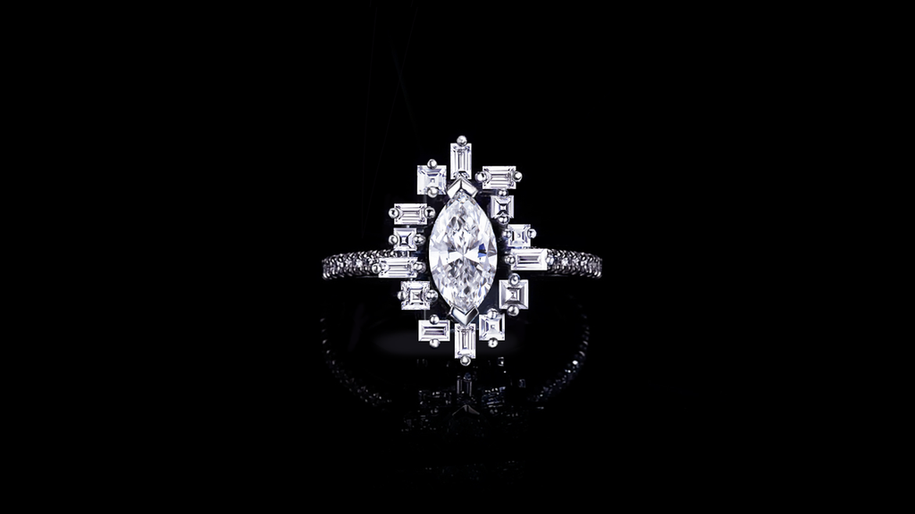 Stella 0.80ct Marquise diamond engagement ring in 18ct white gold by Stefano Canturi
