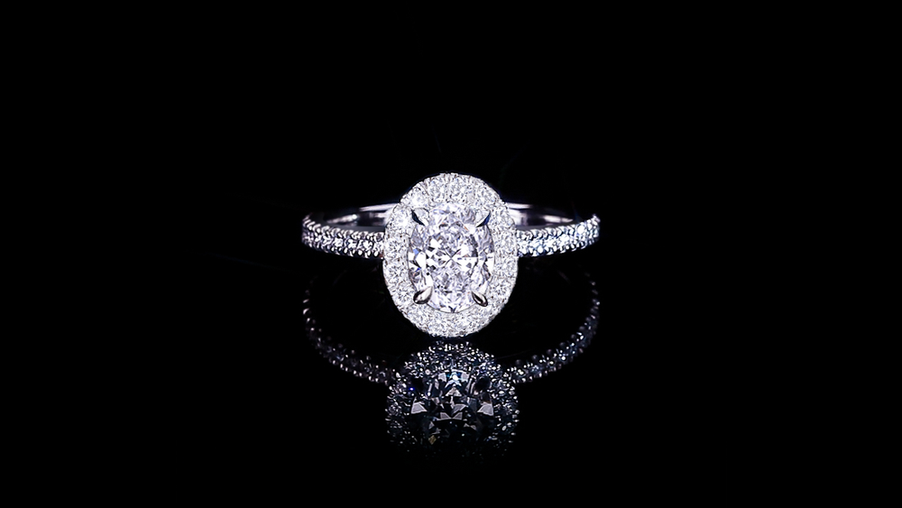 Renaissance 1.02ct Oval shape diamond engagement ring in 18ct white gold by Stefano Canturi