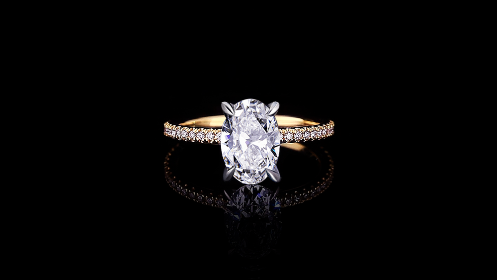 Renaissance 2.01ct Oval Diamond Engagement Ring in 18ct white and yellow gold by Stefano Canturi