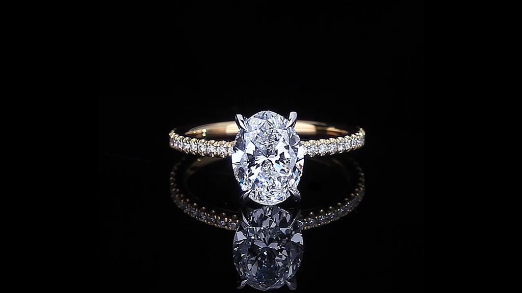 Renaissance 2.00ct Oval Diamond Engagement Ring in 18ct white and yellow gold by Stefano Canturi