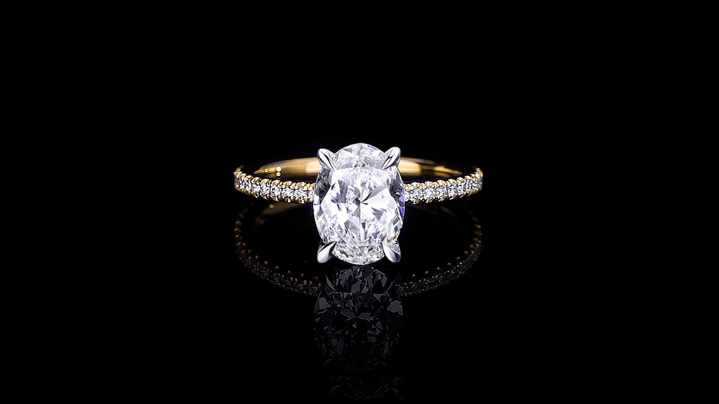 Renaissance 2.00ct Oval Diamond Engagement Ring in 18ct white and yellow gold by Stefano Canturi