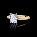 Silhouette 2.01ct Cushion Diamond Engagement Ring in platinum and 18ct yellow gold by Stefano Canturi