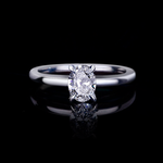 Micro 0.70ct Oval Diamond engagement ring in 18ct white gold by Stefano Canturi