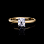 Micro 0.80ct Elongated Cushion Diamond Engagement Ring in 18ct white and yellow gold by Stefano Canturi